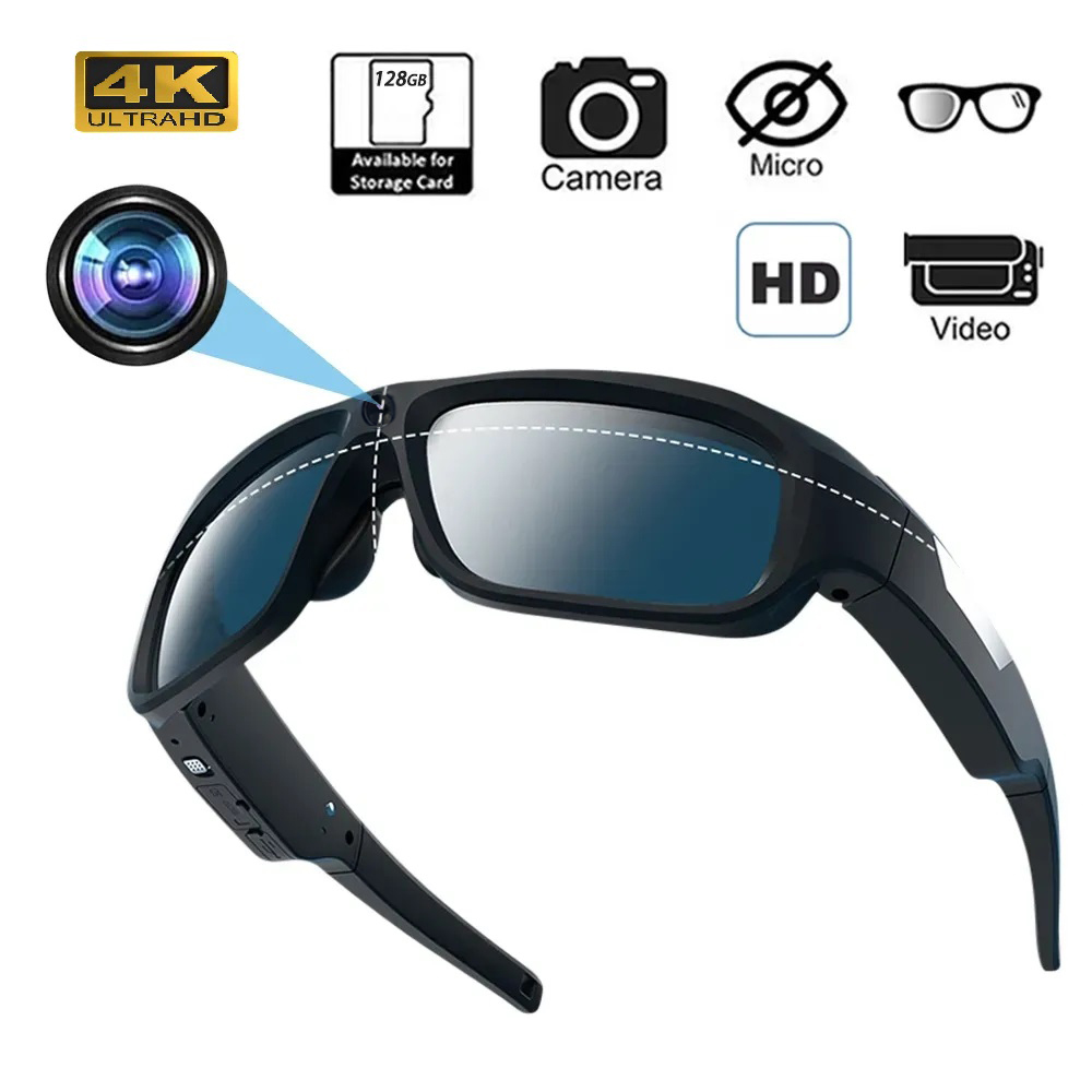 Outdoor Sport Gear - نظارات ذكية بكاميرا عالية الدقة 4K،