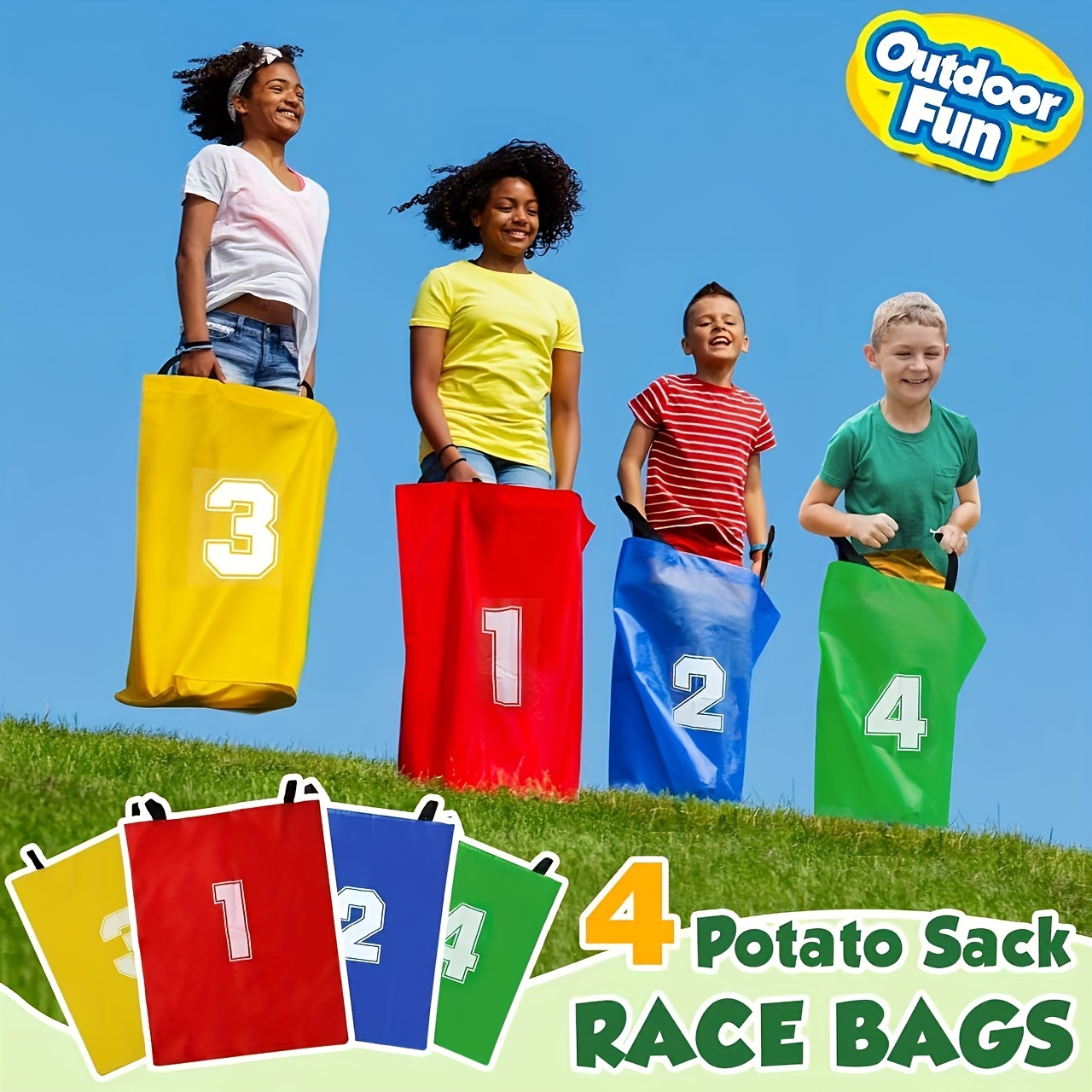 Outdoor Sport Bag - 4 قطع أكياس قماشية متينة للقفز