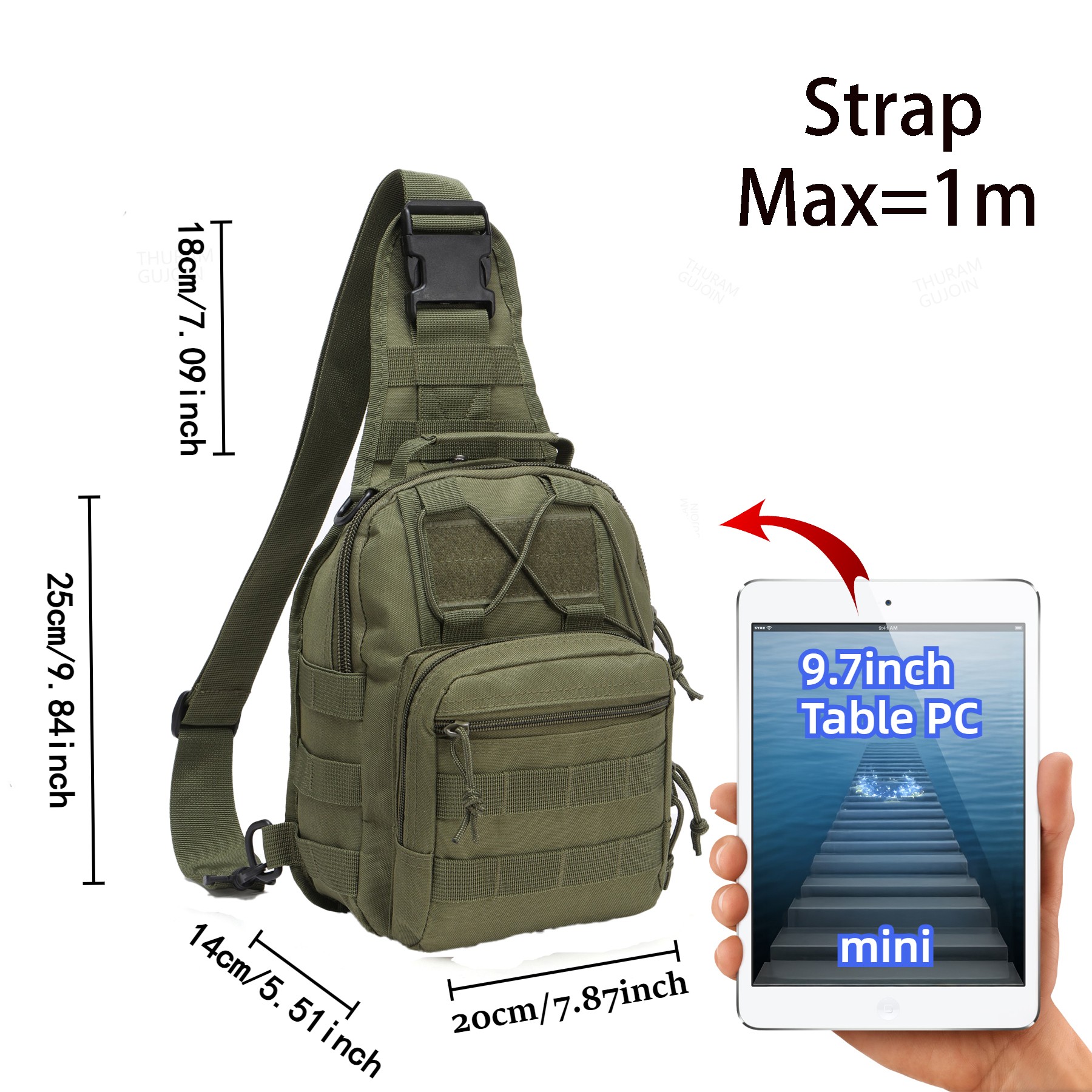 حقيبة ظهر تكتيكية للاستخدام ال - مراجعة Outdoor Sport Bag وسعره
