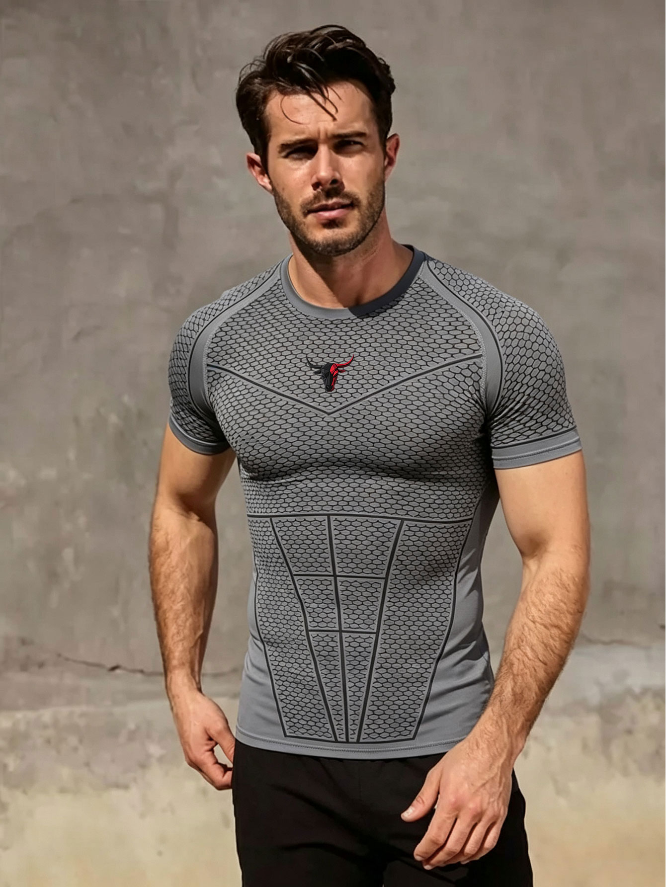 قميص ضاغط مطبوع للرجال من جيم  - مراجعة Outdoor Sport.Hub وسعره