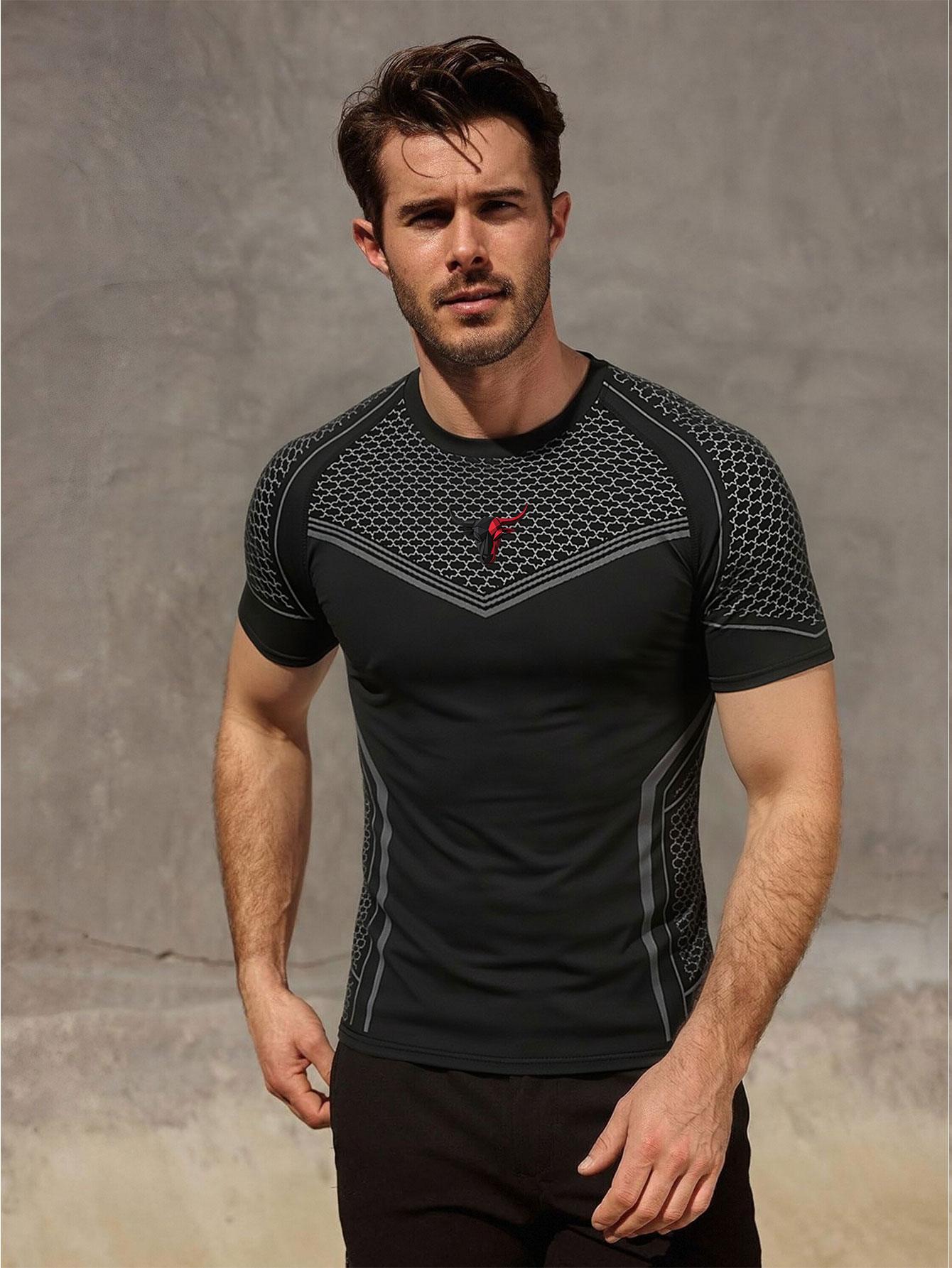 قميص ضاغط مطبوع للرجال من جيم  - مراجعة Outdoor Sport.Hub وسعره