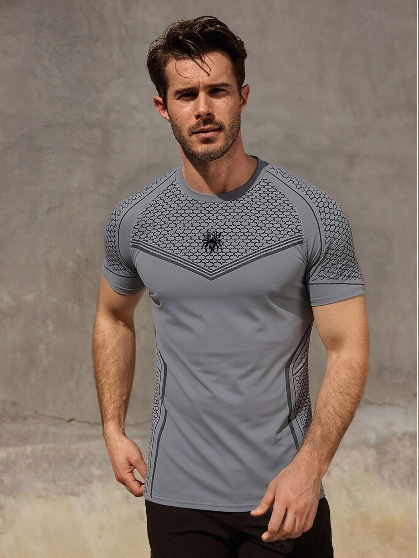 قميص ضاغط مطبوع للرجال من جيم  - مراجعة Outdoor Sport.Hub وسعره